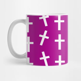 Christian cross Jesus pink Easter pattern Mug